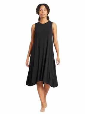 Cherish Jourdyn Midi Rib Kit Sleeveless Black Round Neck Bodycon Stretchy Dress